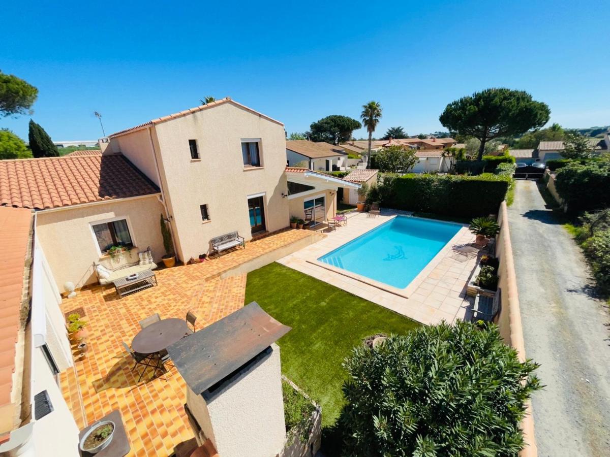 Annexe Des Pins - Studio Gite Avec Piscine & Climatisation Вильнёв-ле-Безье Экстерьер фото